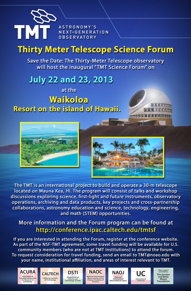 Science Forum Poster - Waikaloa 2013