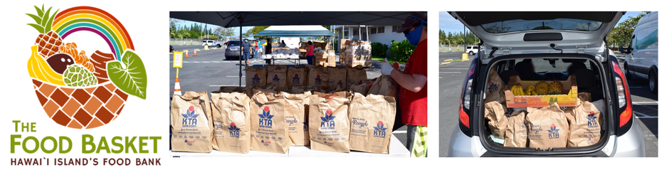 The Food Basket, Hawai'i Islands Food Bank, Ohana Drop at Old Kona Airport Park.