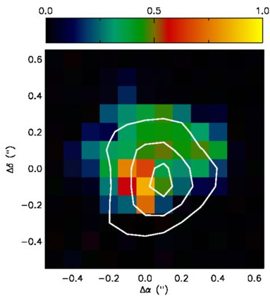 [NII]/Hα ratio map of a z~1.6 galaxy