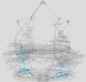 The VTCW telescope structure layout