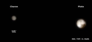 Iris simulation of the pluto and charon system