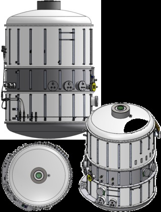 Rendering of the vacuum vessel for tmt infrared imaging spectrograph %28iris%29 science cryostat.